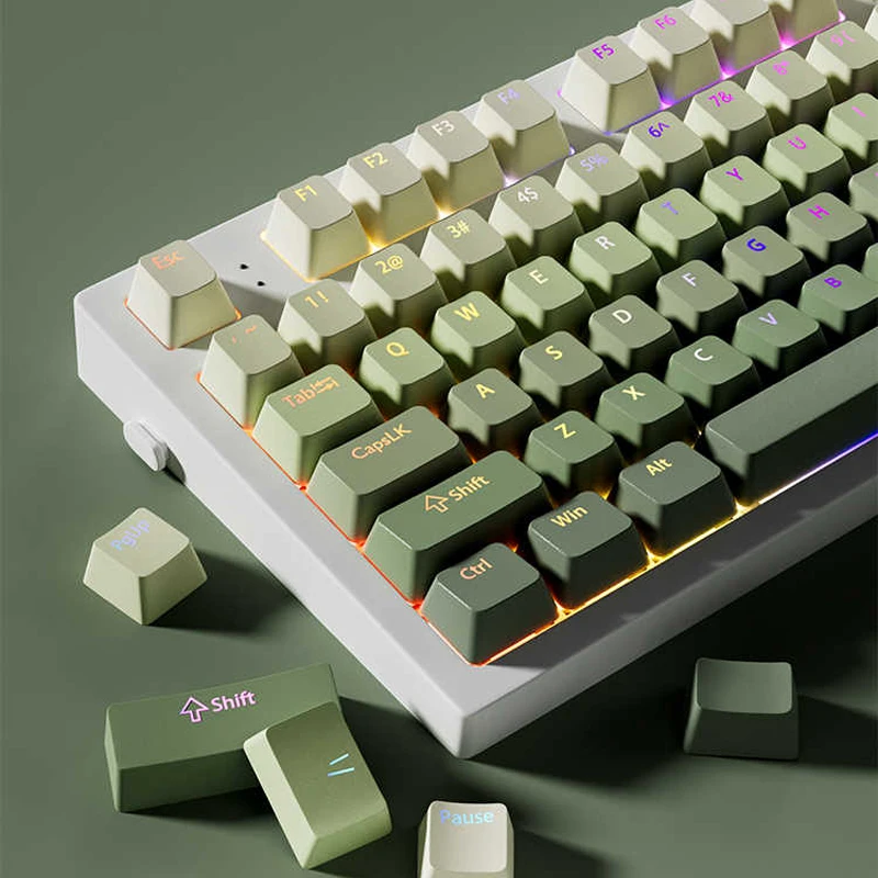 Колпачки клавиш green grape с верхней подсветкой и rgb-подсветкой