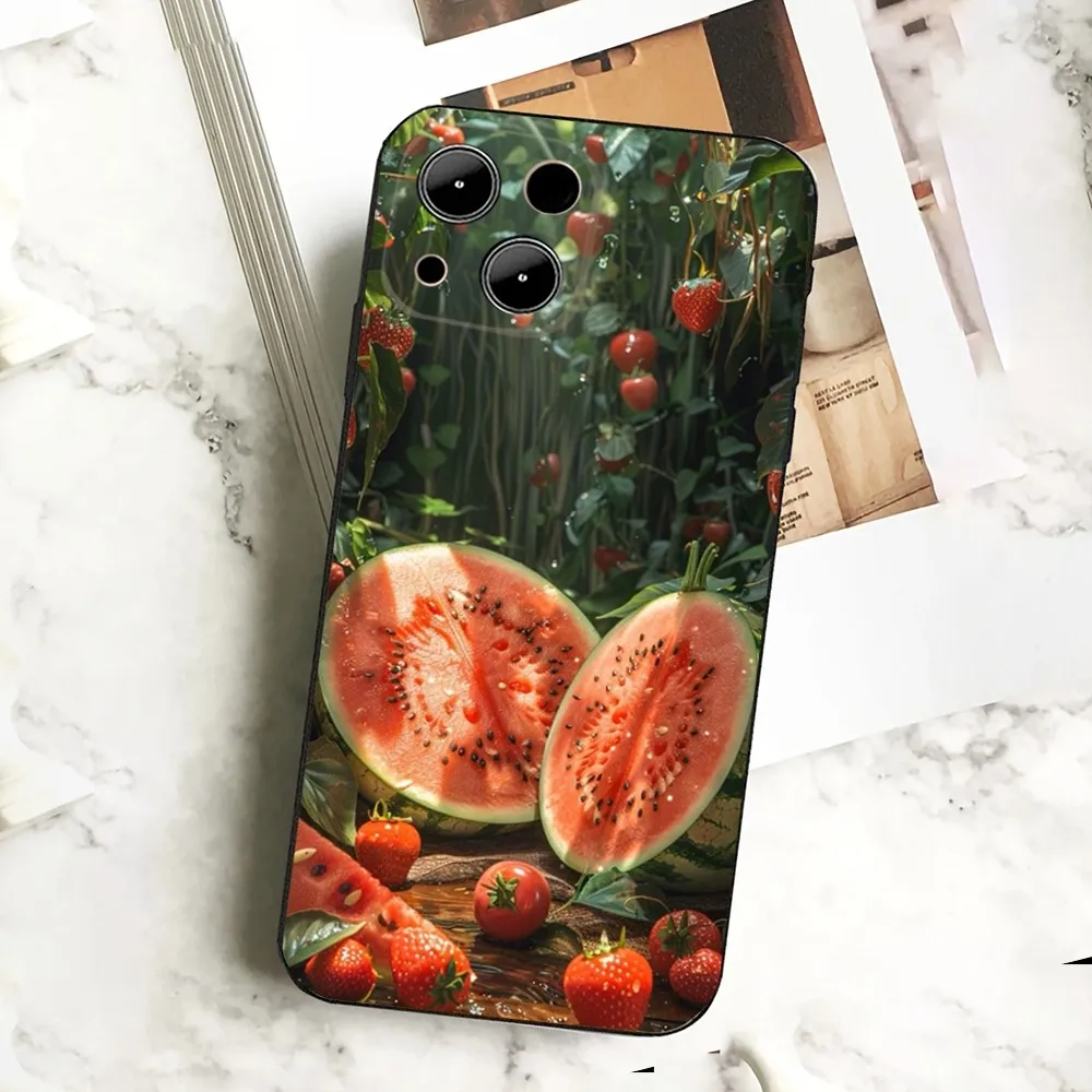 Чехол для телефона с летними фруктами и красным арбузом для iphone 15 - Фотография_6