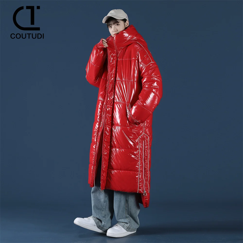 Coutudi-женский яркий длинный пуховик - Фотография_3