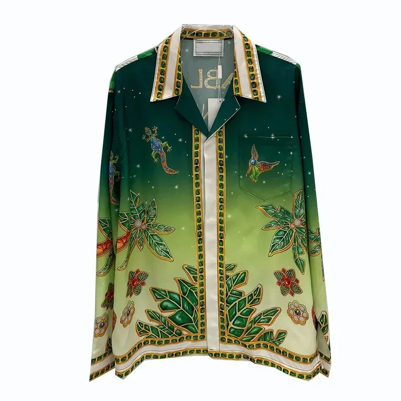 Мужская легкая роскошная 3d-рубашка с длинными рукавами - Фотография_2