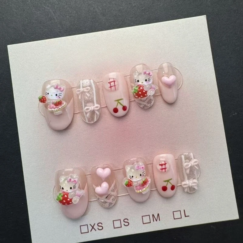 Миндальные милые короткие ногти - Фотография_2