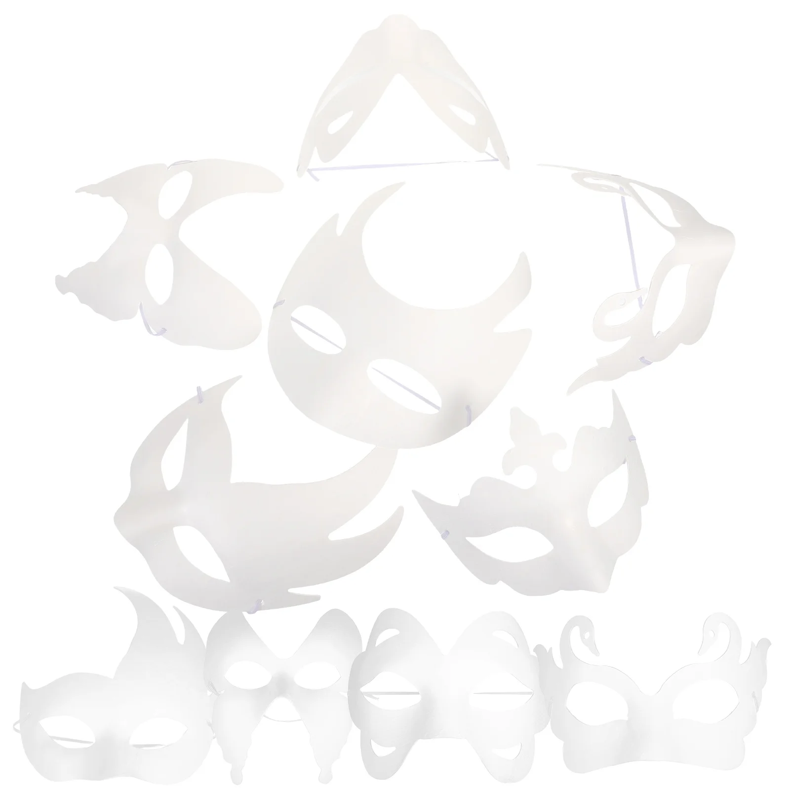 Пустые маскарадные маски белые