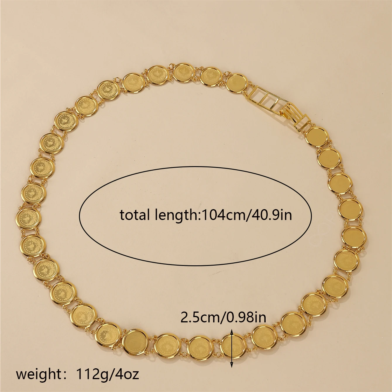 Модный алжирский свадебный пояс с золотым покрытием и монетами - Фотография_6