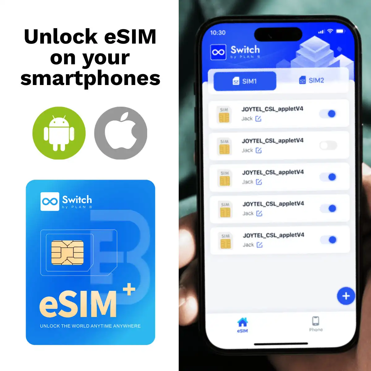 Адаптер esim работает на android