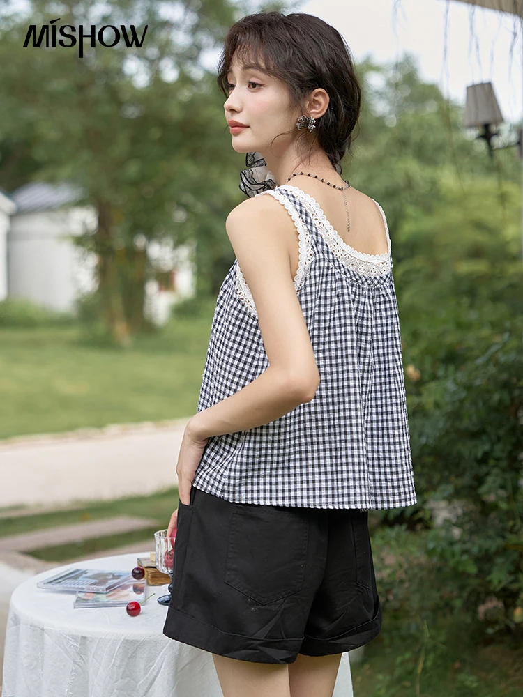 Mishow french sweet lace plaid - Фотография_4