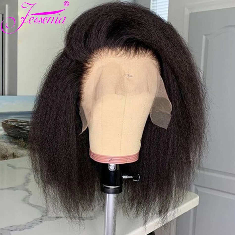 Kinky straight short bob 100% human - Фотография_4