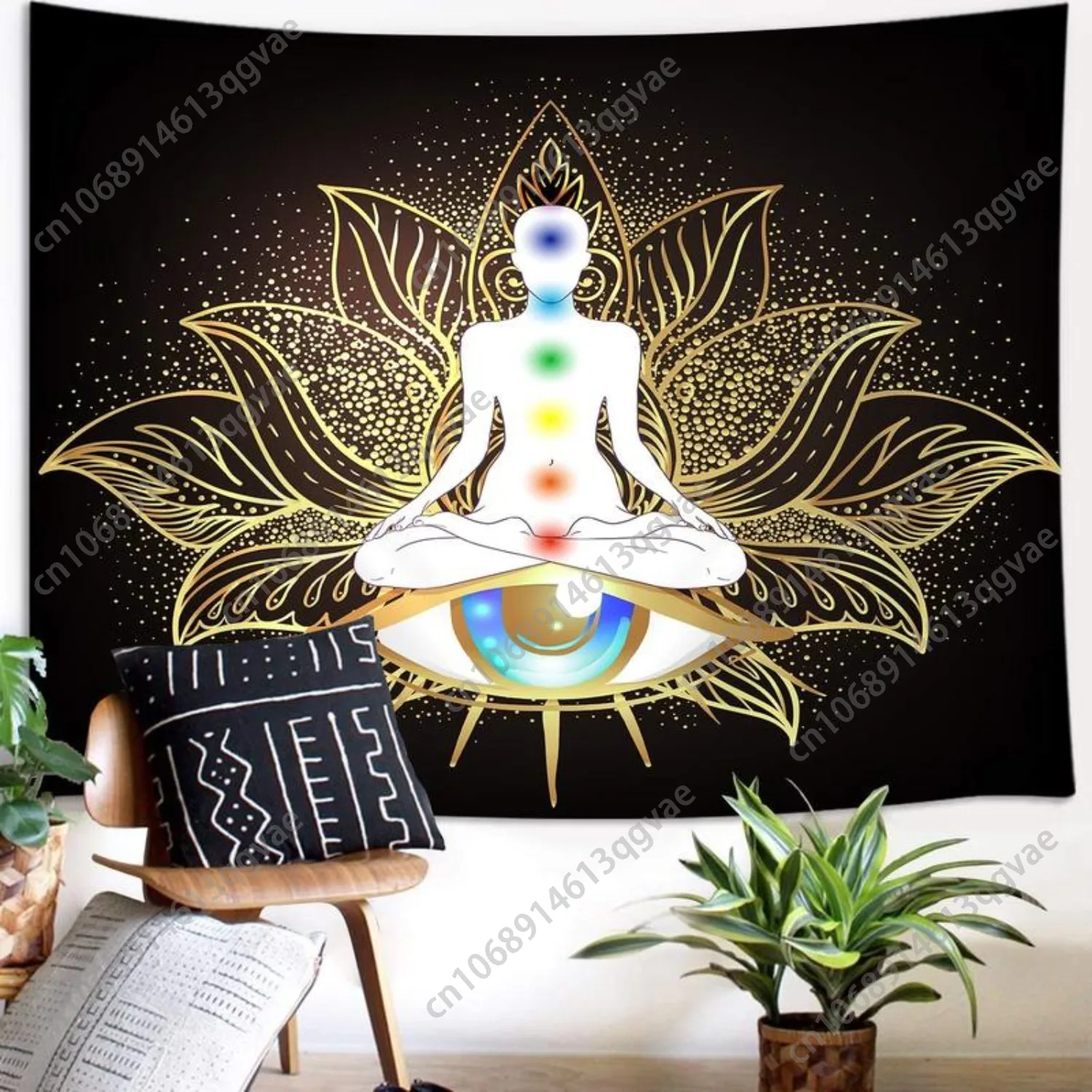 Гобелен «семь чакр» с глазами мандалы - Фотография_2