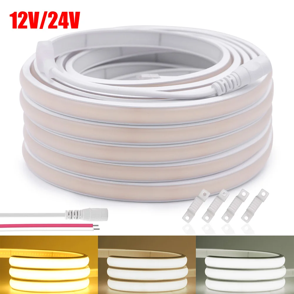Dc 12v 24v cob светодиодная лента