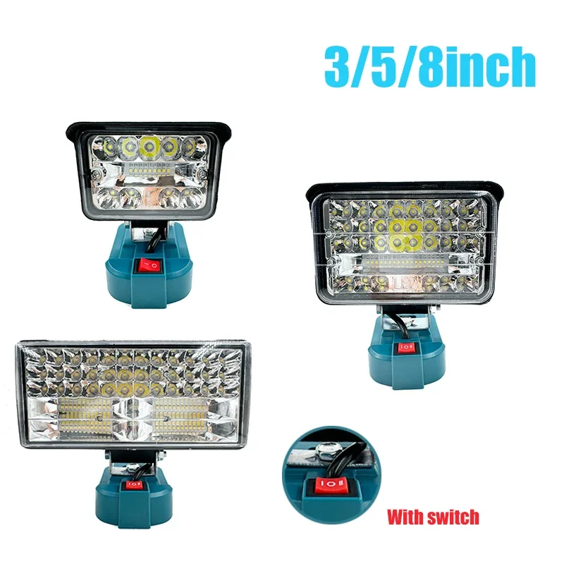 Портативный беспроводной фонарик 3/5/8 дюймов для makita18v bl1430bl1830