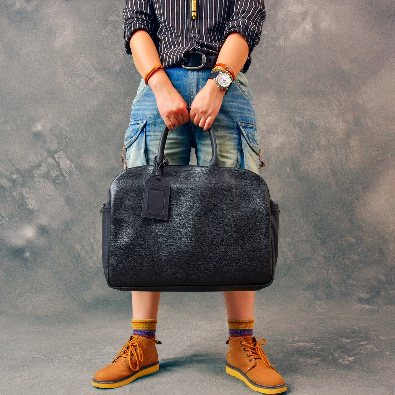 Деловой повседневный мужской портфель - Фотография_3