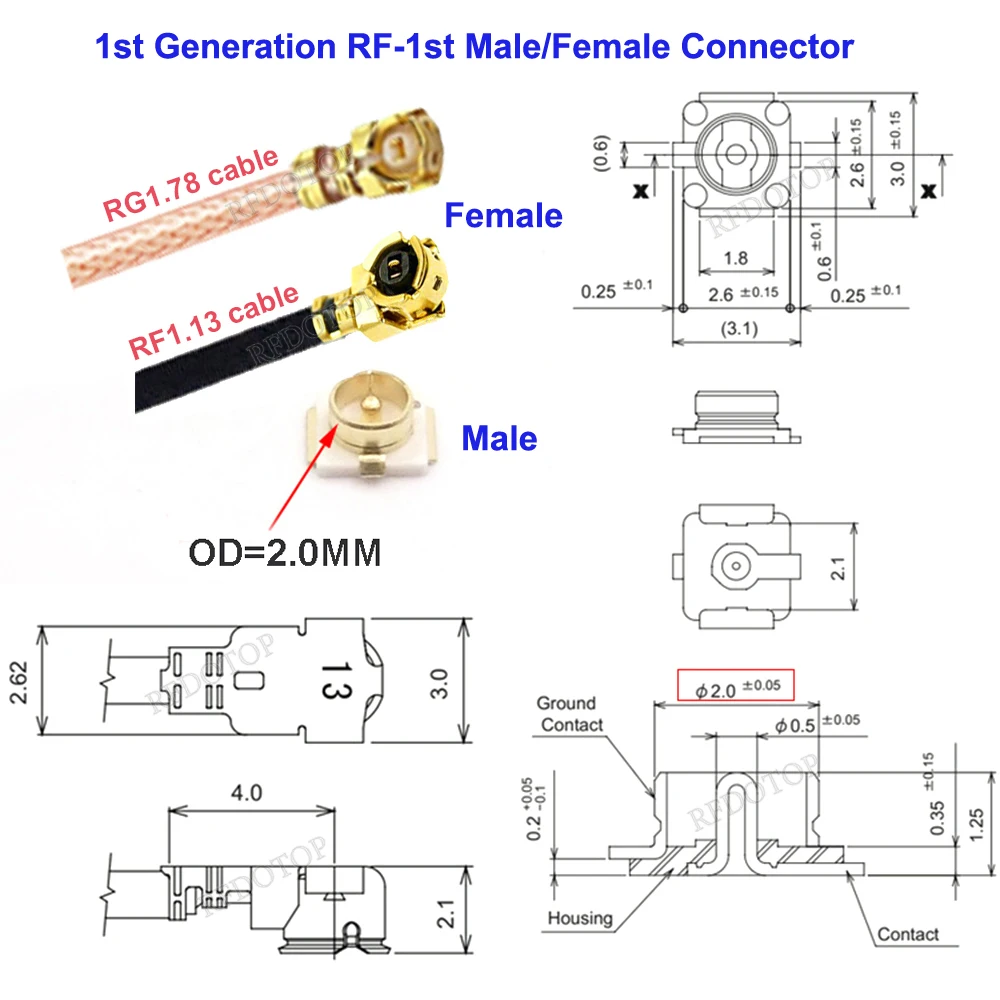 Sma rp/sma гнездо до 6 x u.fl ipx-1 - Фотография_6