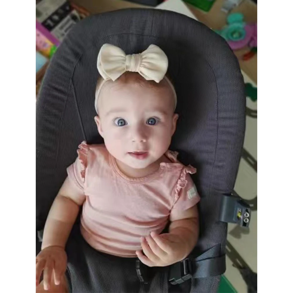 Однотонная повязка на голову с бантом - Фотография_3