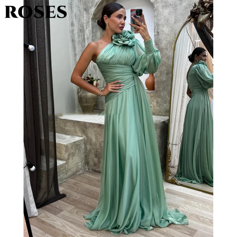 Roses фуксия элегантное платье - Фотография_3