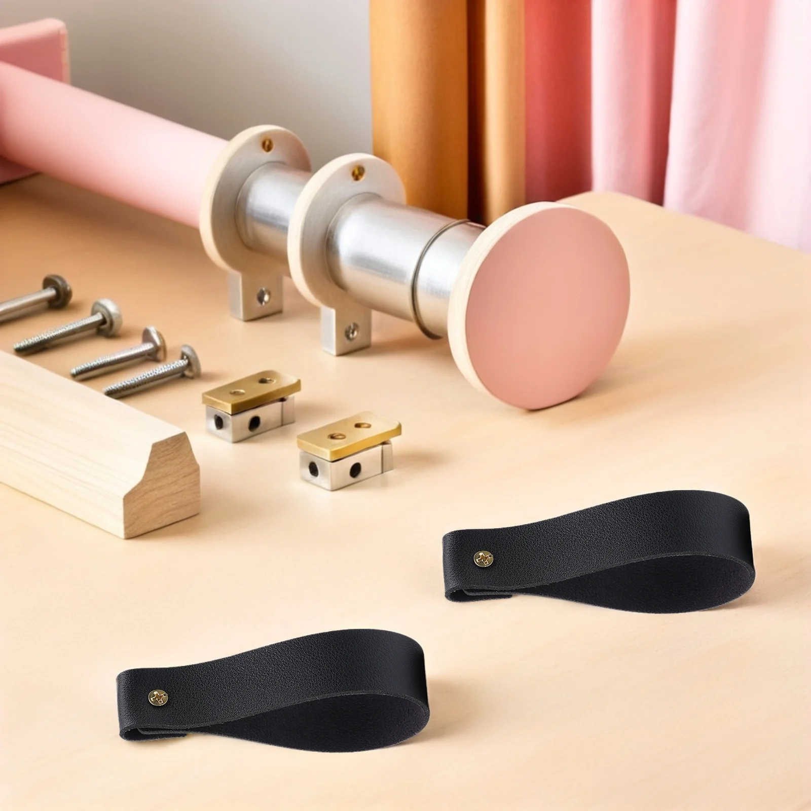 Ремни для карнизов из искусственной кожи в богемном стиле - Фотография_2