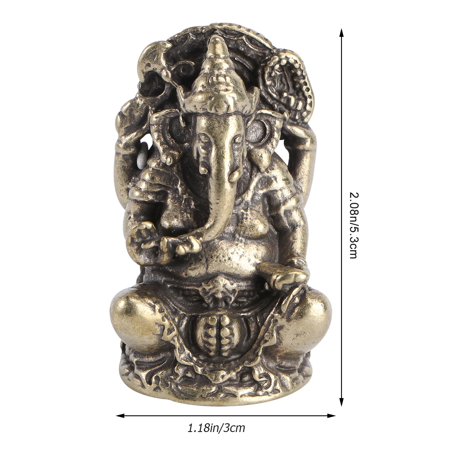 Твердая медная статуя бога слона - Фотография_5