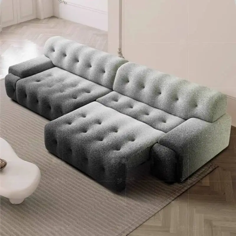 Дизайнерский серый электрический диван с откидной спинкой - Фотография_3