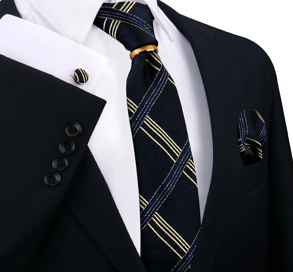 Роскошный 100% шелковый галстук для мужчин - Фотография_2