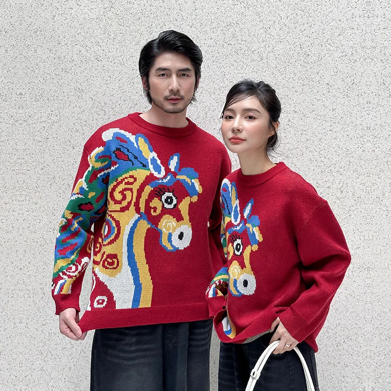 2026 зимний новогодний одинаковый свитер для всей семьи - Фотография_6
