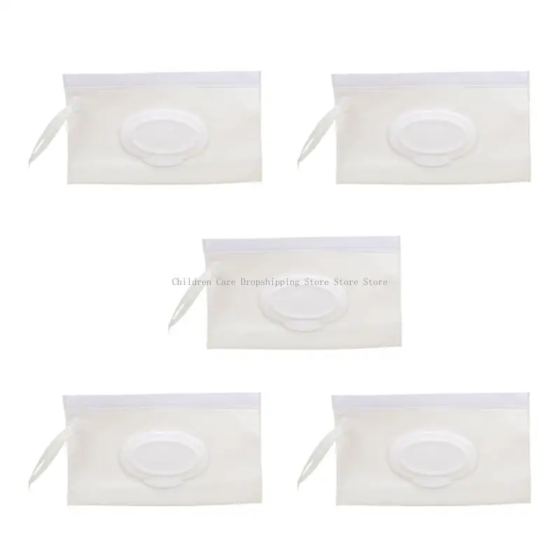 5pcs eva wet wipes bag compact - Фотография_2