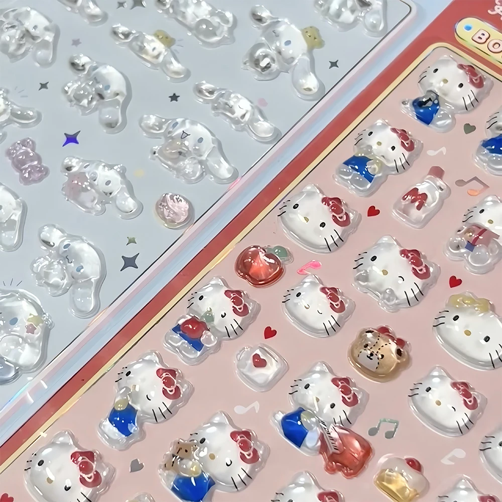 Милые мультяшные наклейки sanrio с пузырьками - Фотография_4