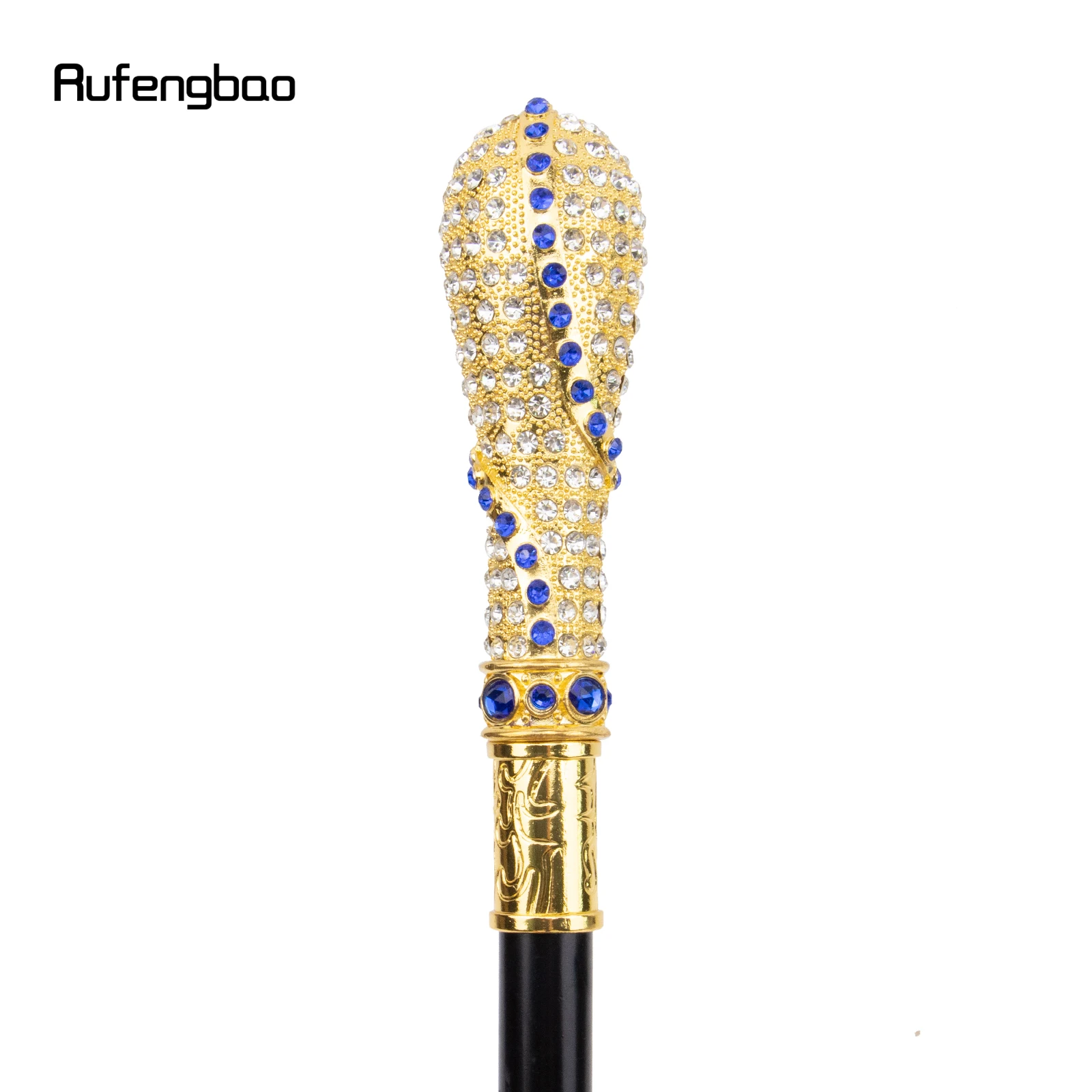 Золотисто-голубая искусственная бриллиантовая трость - Фотография_4