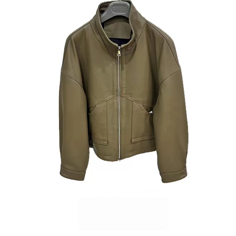 Женское короткое пальто из натуральной овечьей кожи - Фотография_2