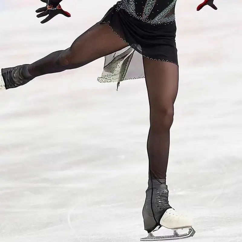 Тренировочные сетчатые колготки с цветочным катанием - Фотография_3