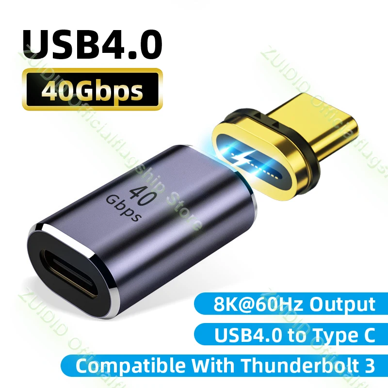 Магнитный адаптер usb4.0 thunderbolt3 usb c к типу c