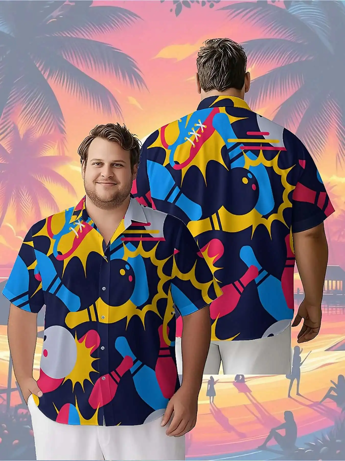 Мужские гавайские рубашки больших размеров