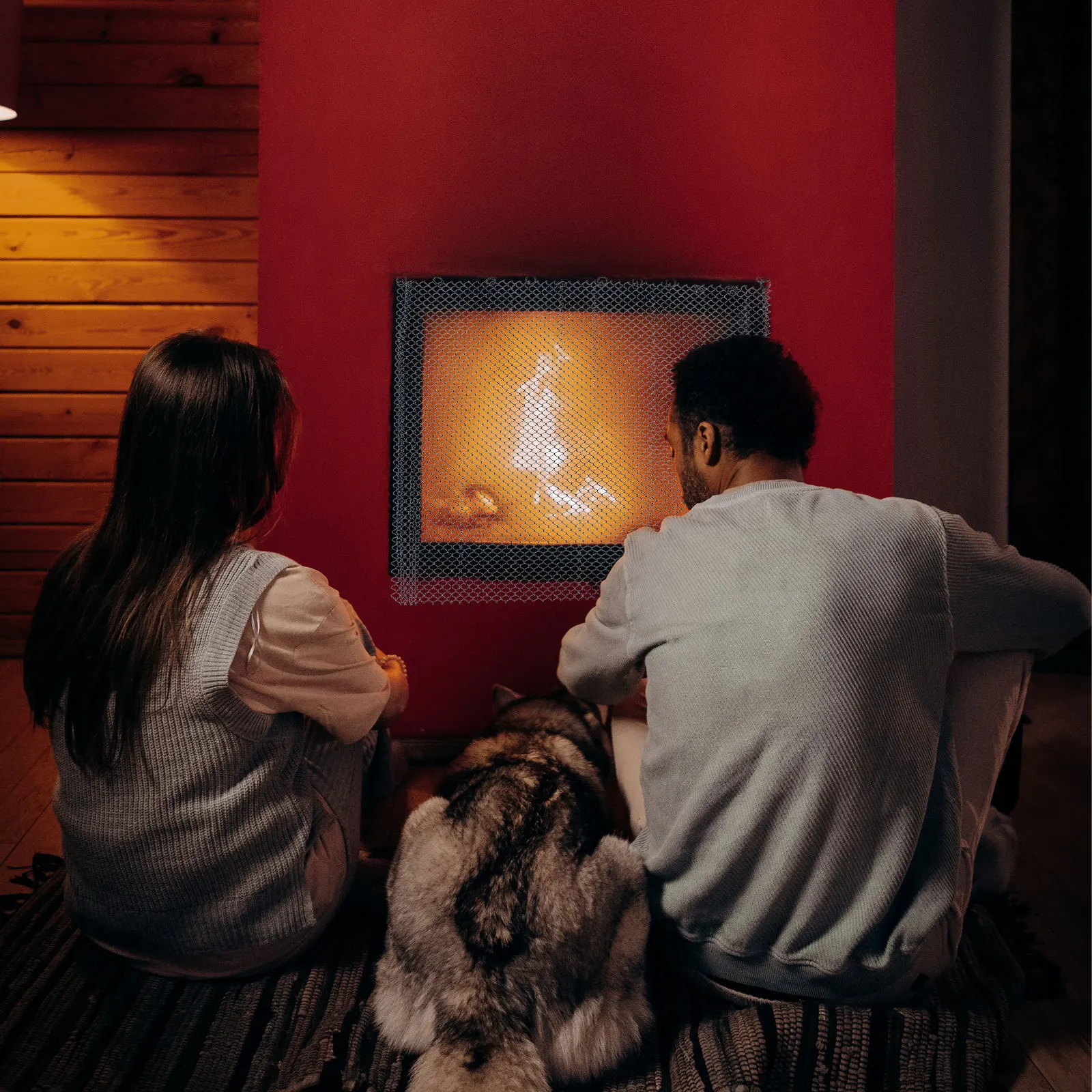 Сетчатая занавеска для камина