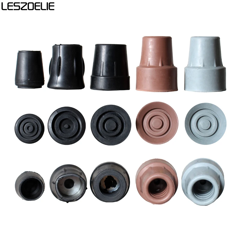 Диаметр 2,2 см, черные резиновые насадки для трости