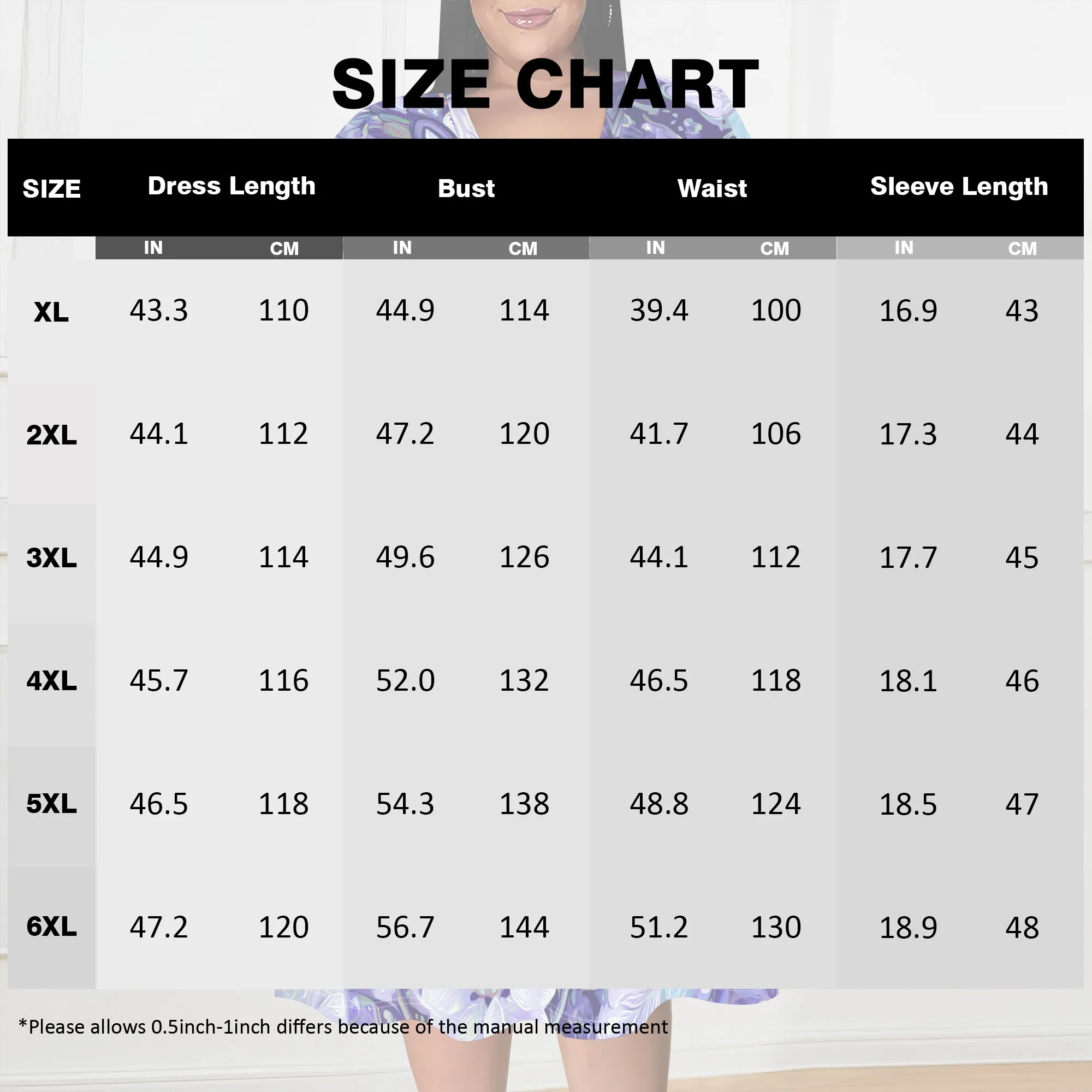 Платье миди больших размеров с v-образным вырезом и запахом - Фотография_5