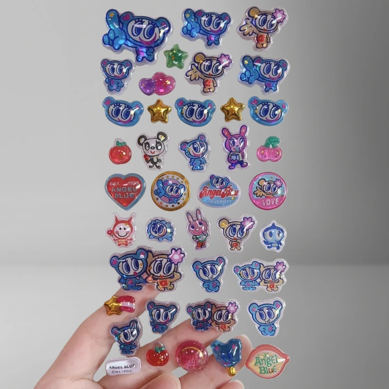 Новый стиль, синие наклейки с ангелом диснея