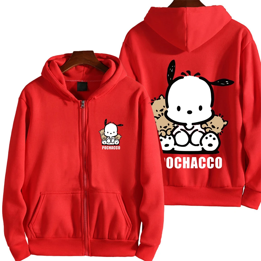 Pochacco мужская толстовка на молнии с героями мультфильмов - Фотография_2