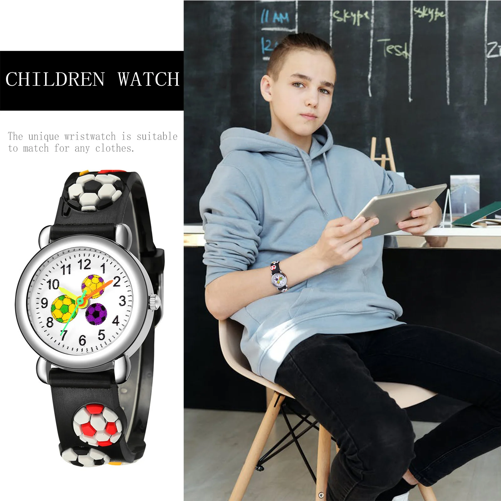 Часы с рисунком футбола - Фотография_3