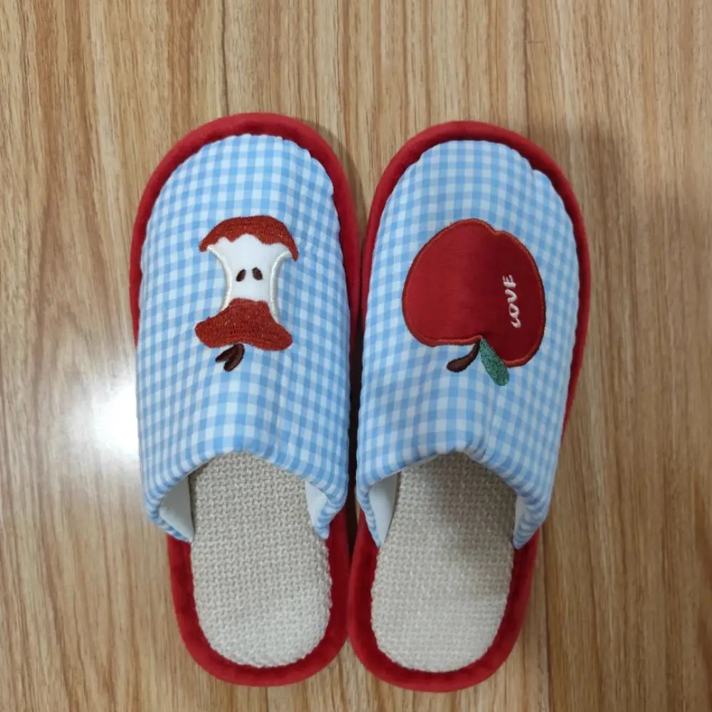 Kawaii клубничные домашние льняные тапочки - Фотография_2