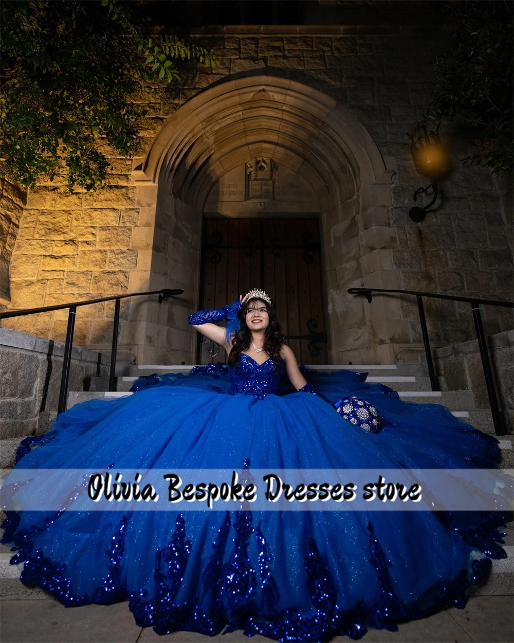 Remarkable king blue с пайетками и аппликацией - Фотография_2