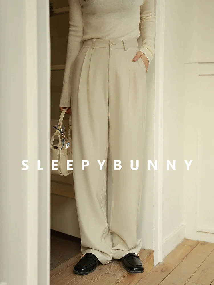 Плиссированные широкие брюки с высокой талией - Фотография_4