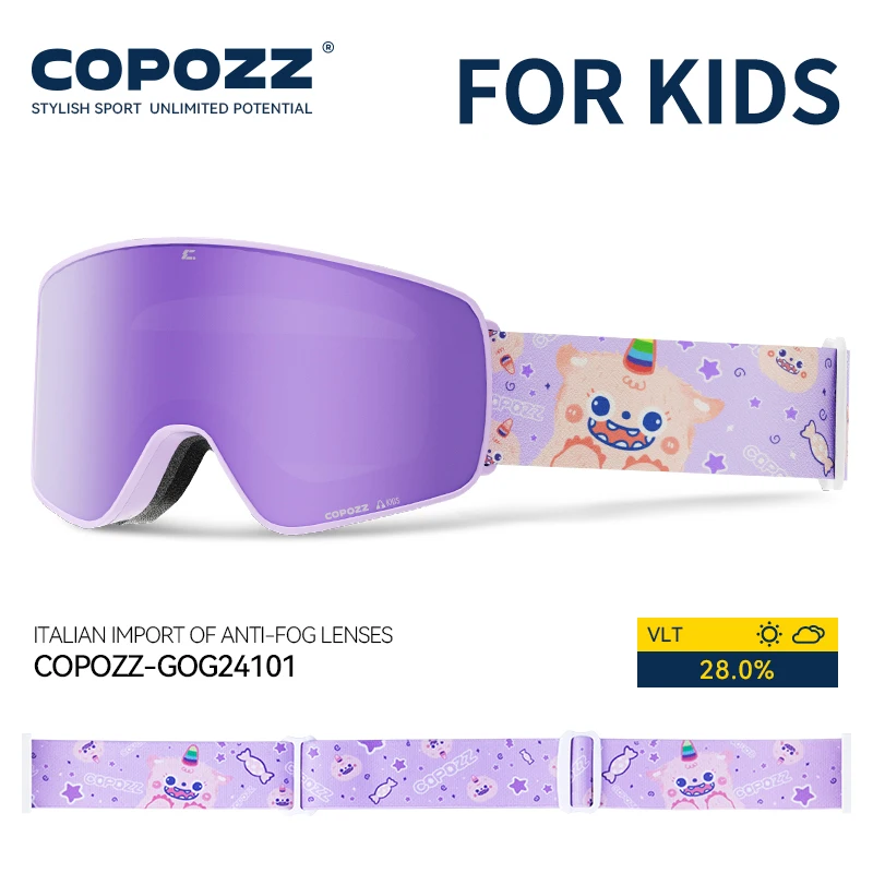 Магнитные детские лыжные очки copozz для детей
