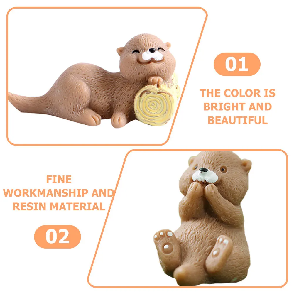 8 pcs miniature otter figurines - Фотография_3