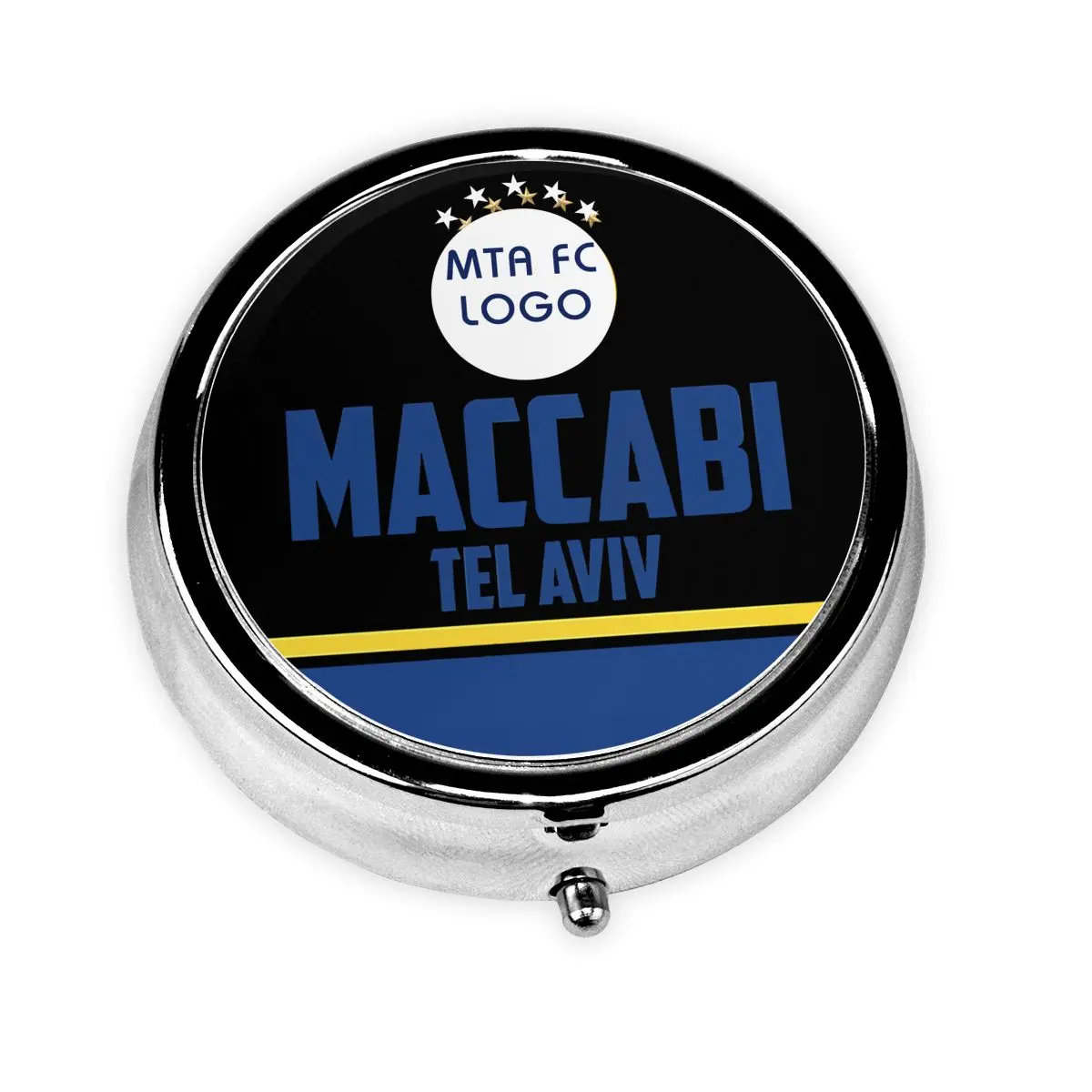 Металлическая круглая мини-коробка для хранения maccabi tel av