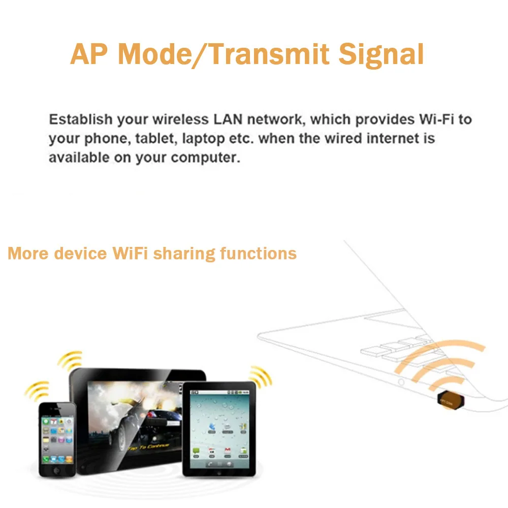 Мини-usb wi-fi адаптер 150 м беспроводная сетевая карта 8188 mt7601 usb2 - Фотография_5