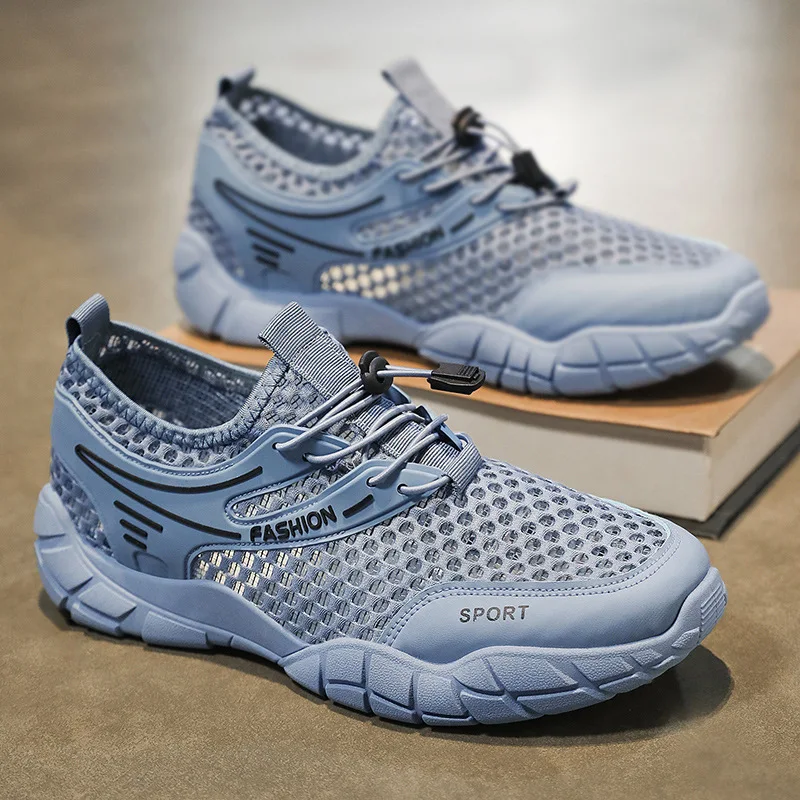 Новая летняя мужская обувь с дышащей перфорированной сеткой - Фотография_2