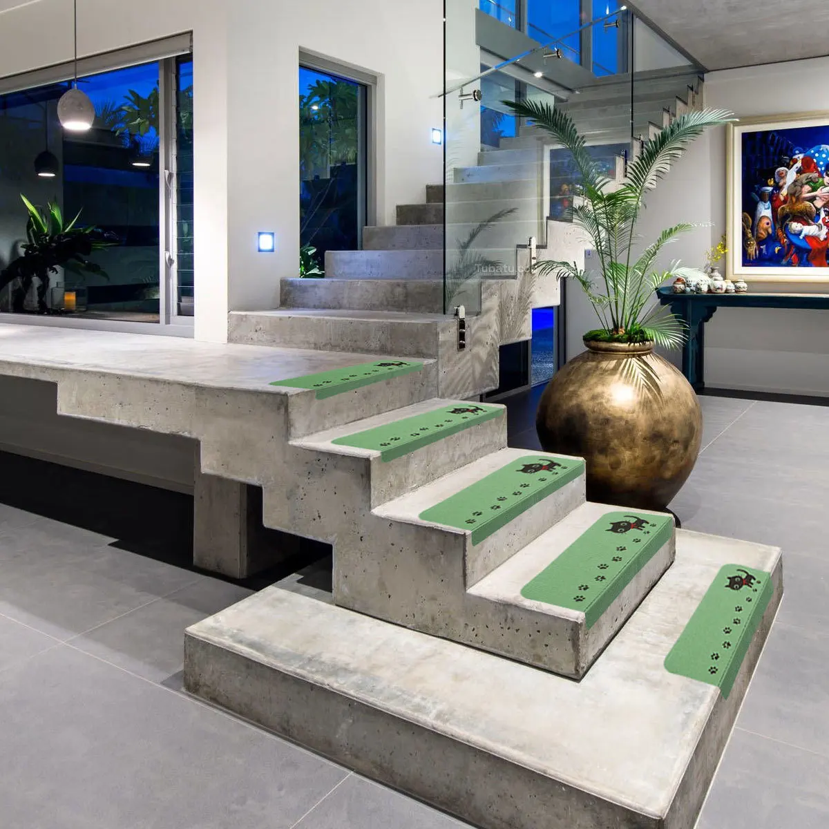 Нескользящие коврики для лестницы с рисунком котенка - Фотография_6