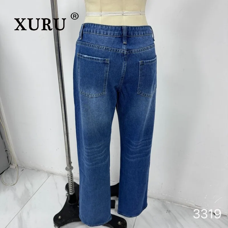 Xuru — новая женская одежда и рваные джинсы со средней талией - Фотография_6