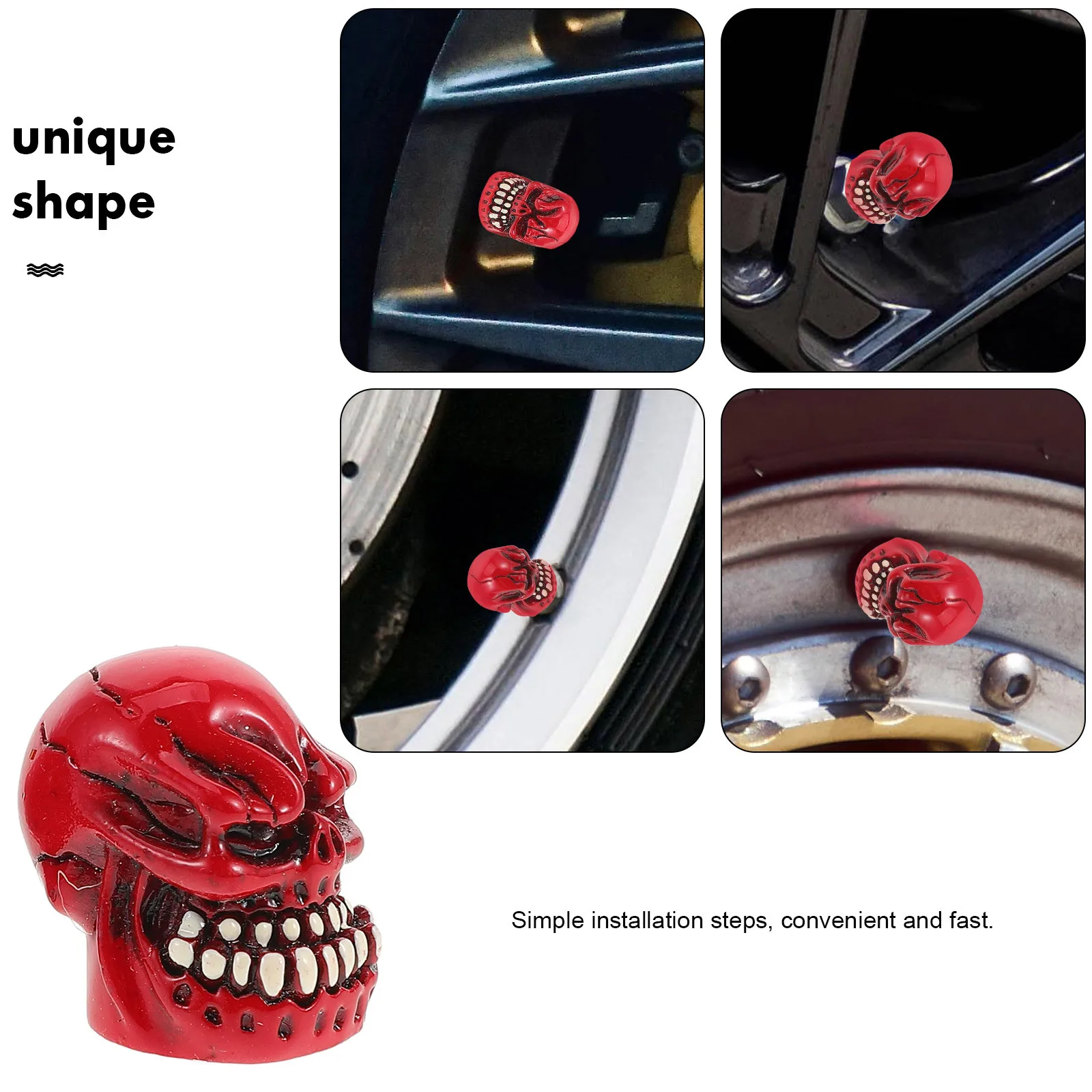 Универсальные колпачки для штока клапана с черепом - Фотография_5