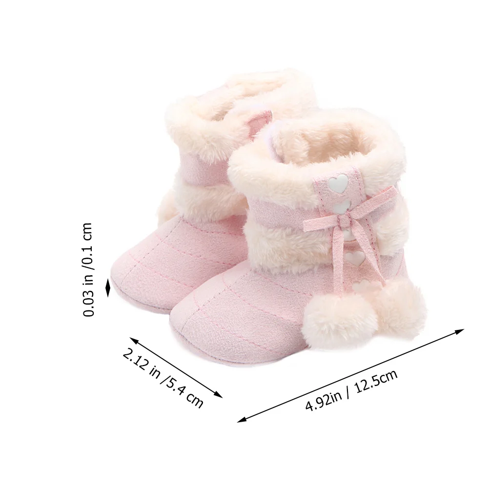 1 пара теплых детских рождественских сапог с бантом - Фотография_4