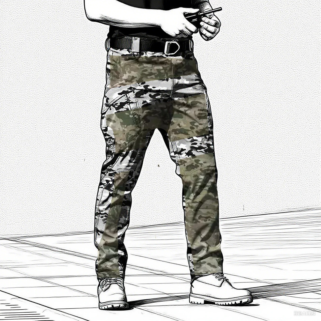 Мужские весенне-осенние городские эластичные брюки-карго для треккинга