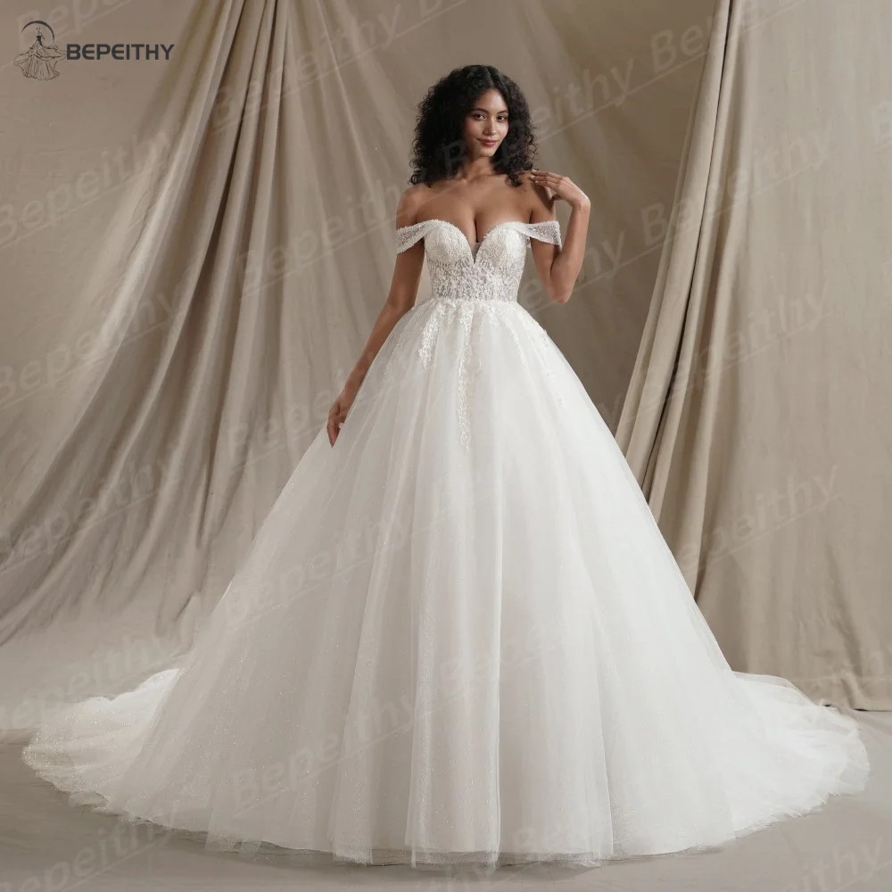 Bepeithy индивидуальное свадебное платье в стиле бохо с милым блеском 2024 - Фотография_3