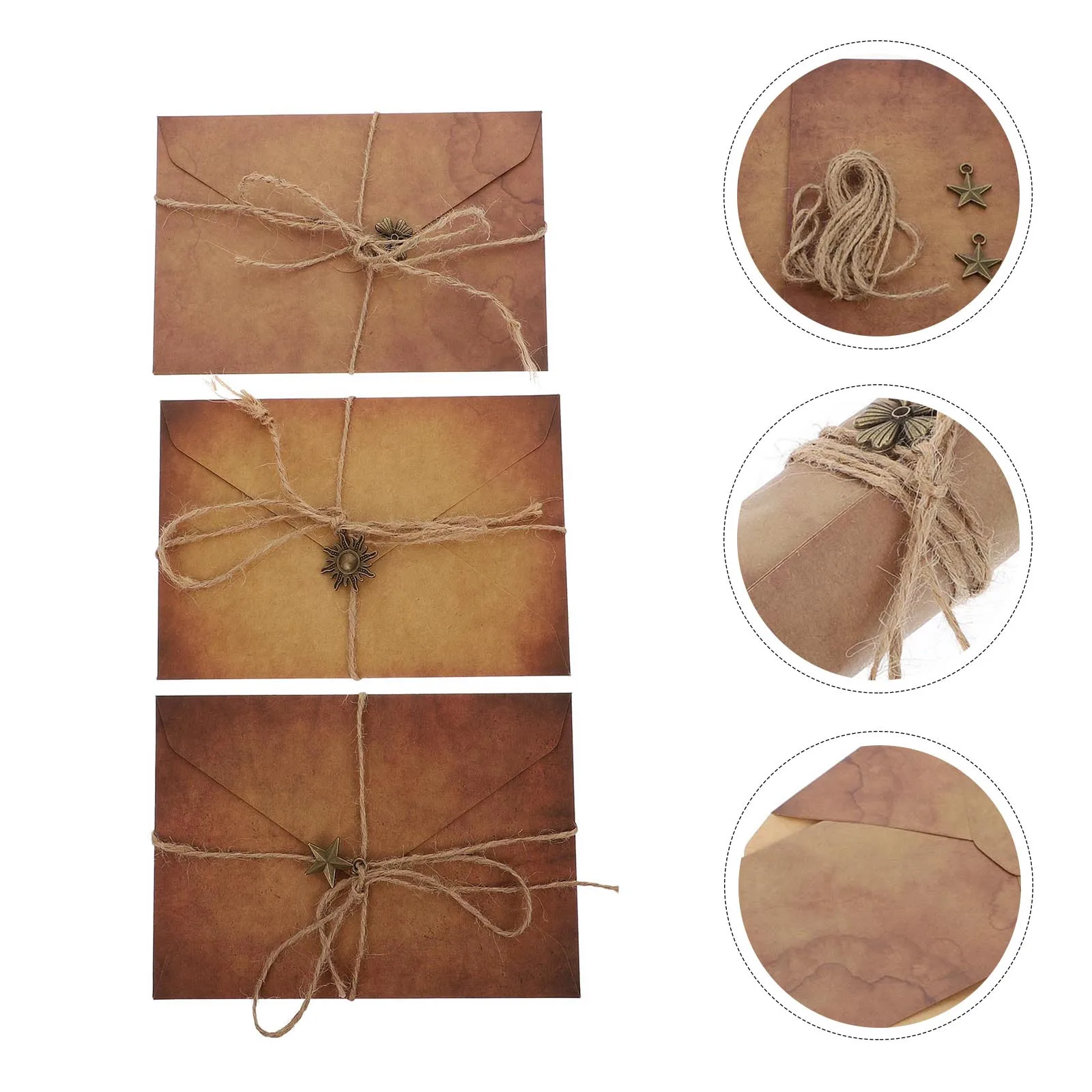 3 комплекта, набор конвертов для письма в стиле ретро - Фотография_4